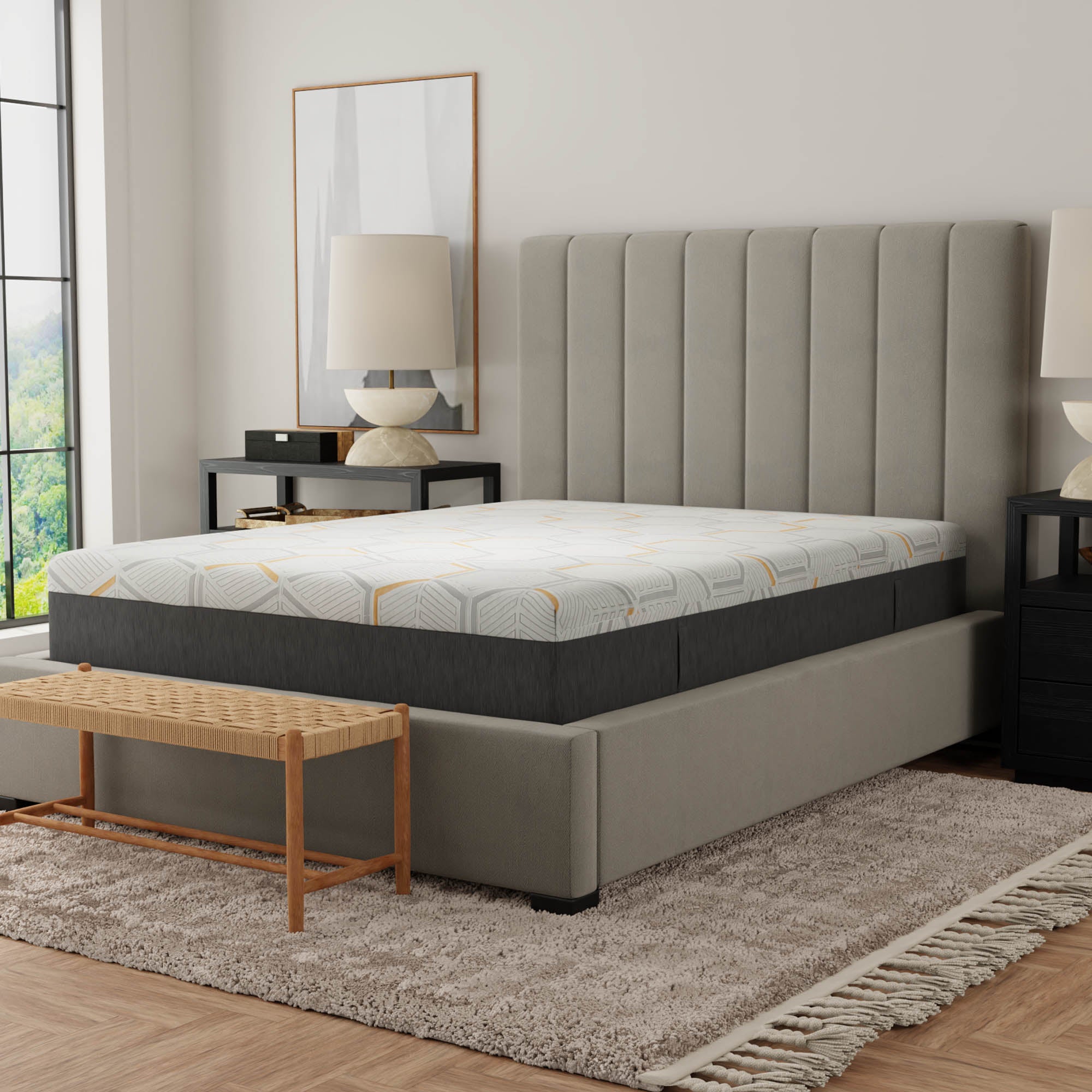 12" zzZen Copper Gel Infused - Medium Firm - Premium Memory Foam Mattress