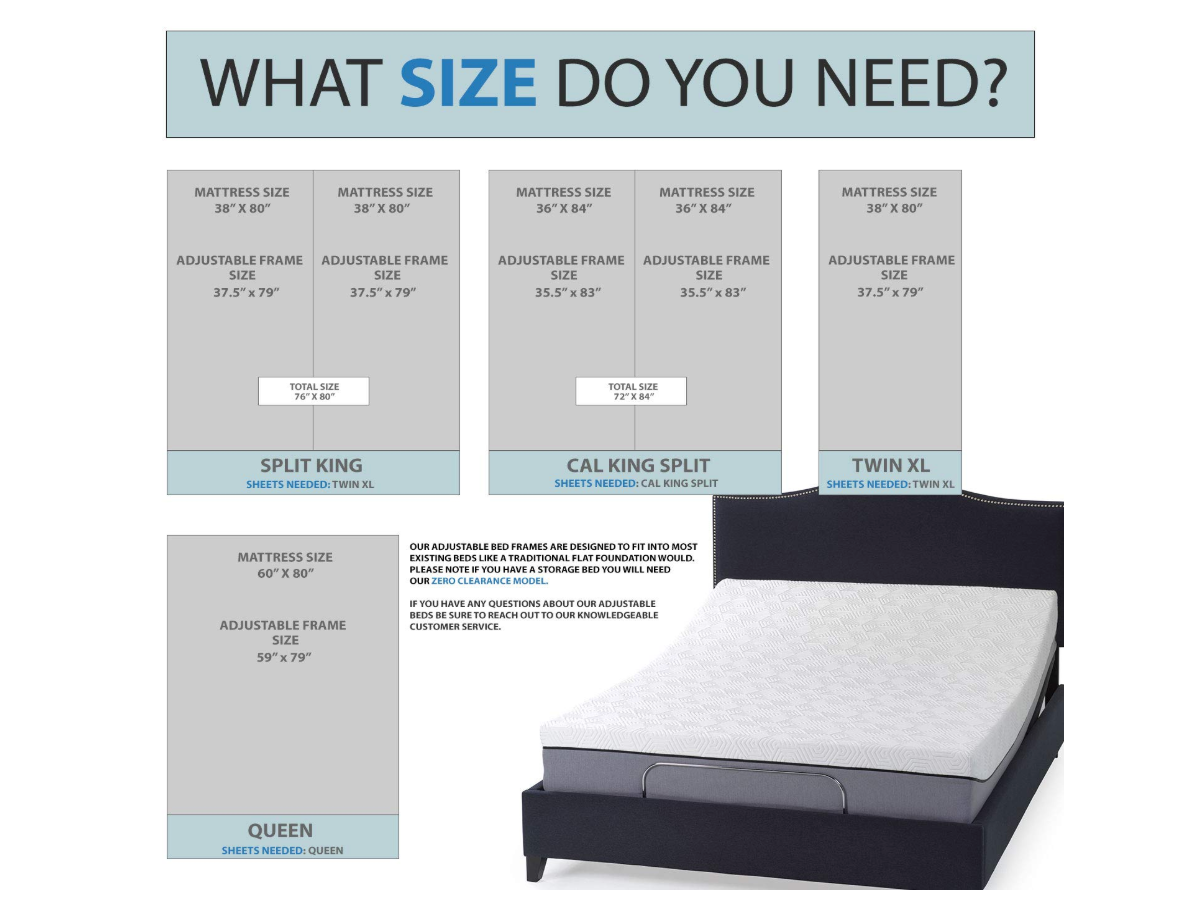 Open Box Return - e5 Head Tilt Adjustable Bed Base with Wireless Remote