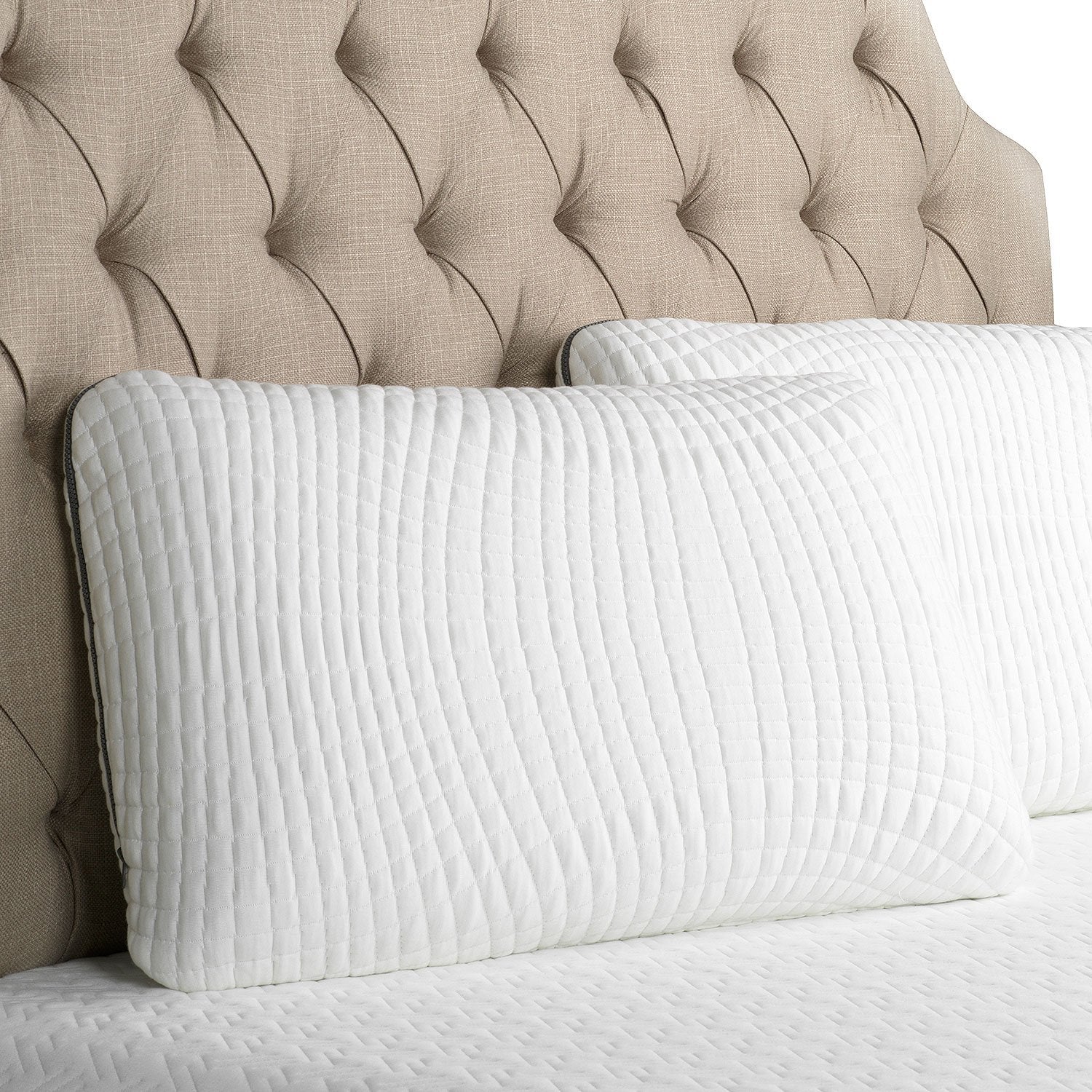 Ventilated Charcoal Bamboo Infused Memory Foam Pillow - Washable Cover - zzZensleep