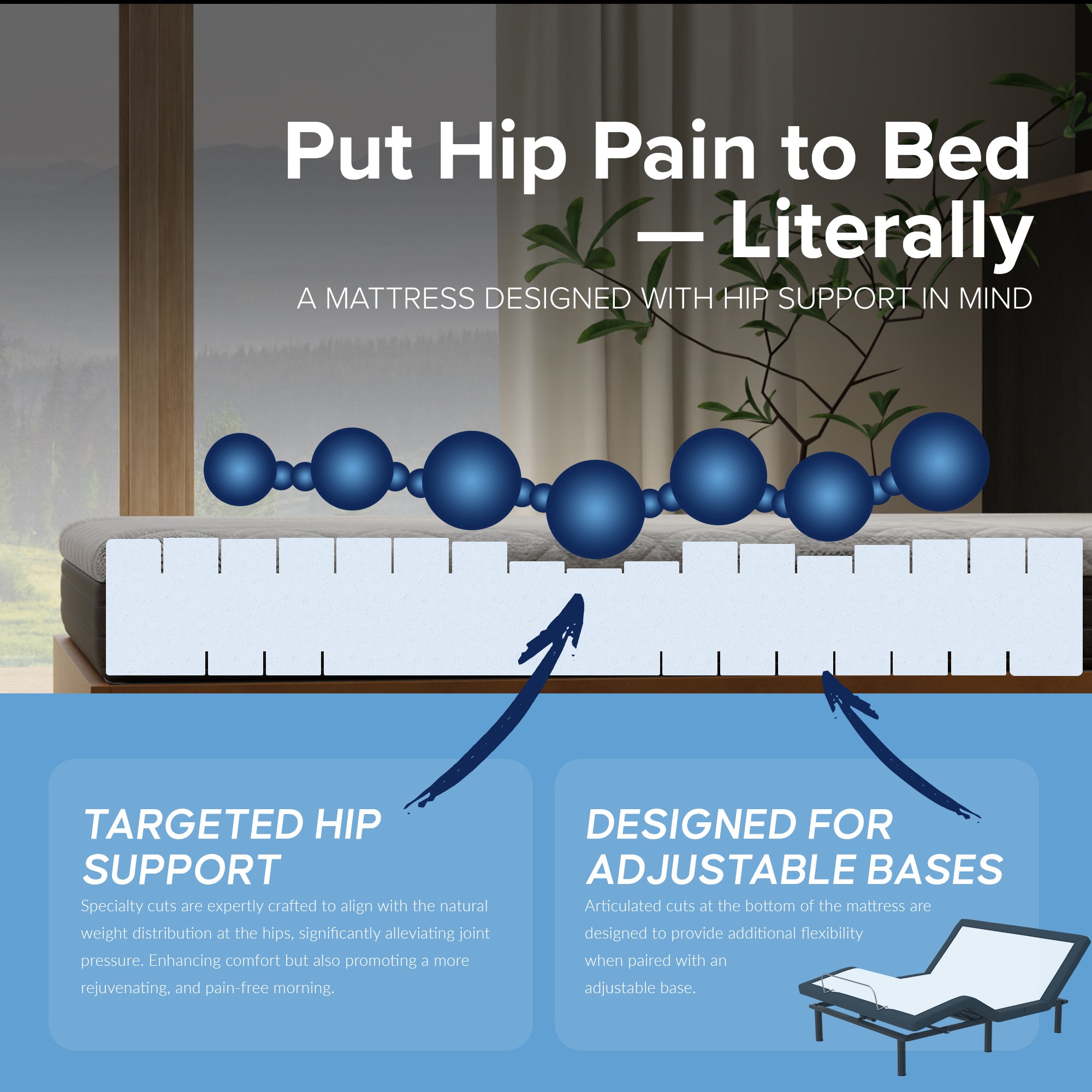 10” zzZen Comfort Reactive Mattress - Medium Firm